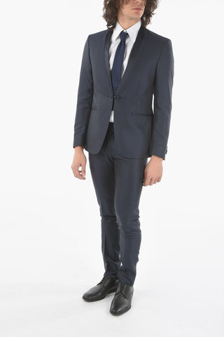 CC COLLECTION All-Over Patterned shawl lapel tuxedo