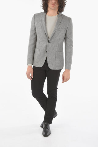 CC COLLECTION virgin wool and silk side vents notch lapel RESET 2-button blazer