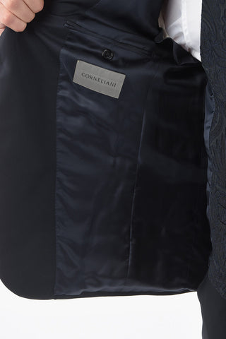 abito tre pezzi con gilet CERIMONIA ACADEMY in lana vergine con collo sciallato