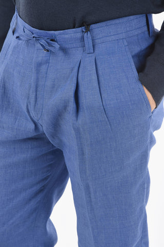 ID Pantaloni IDENTITY in Lino a 4 Tasche con Lacci