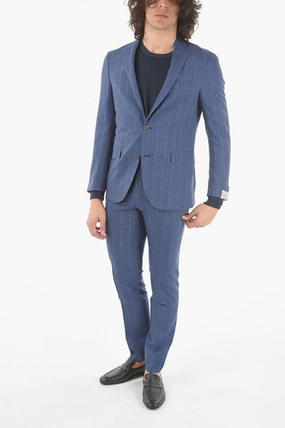 virgin wool ACADEMY SOFT side vents belt loops 2-button suit