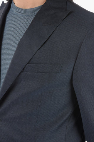 CC COLLECTION swiss-dot virgin wool REFINED CERIMO peak lapel 2-button suit