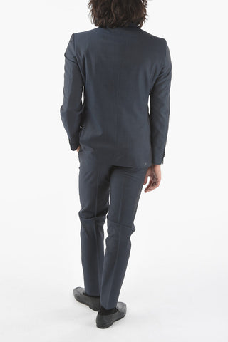 CC COLLECTION swiss-dot virgin wool REFINED CERIMO peak lapel 2-button suit