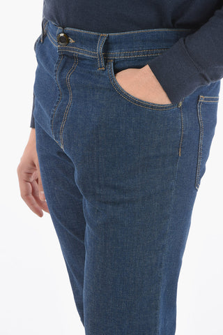 ID Jeans GAEL a Lavaggio Medio con Cuciture a Vista 21cm