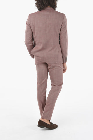 CC COLLECTION mini check REFINED notch lapel 2-button suit with brooch
