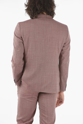 CC COLLECTION mini check REFINED notch lapel 2-button suit with brooch