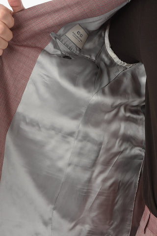 CC COLLECTION mini check REFINED notch lapel 2-button suit with brooch