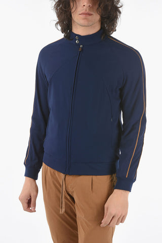 Contrasting Side Bands Tech Fabric Jacket