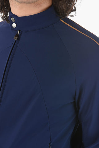 Contrasting Side Bands Tech Fabric Jacket