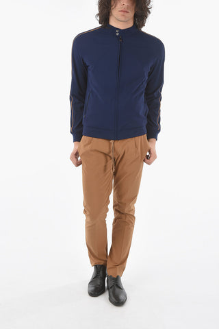 Contrasting Side Bands Tech Fabric Jacket