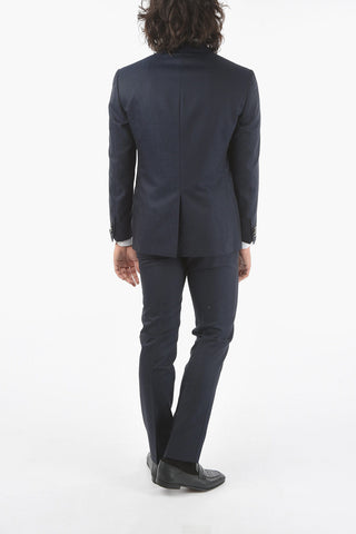 silk and wool CERIMONIA ACADEMY center vent 3 piece waistcoat suit