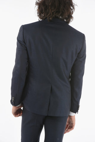 silk and wool CERIMONIA ACADEMY center vent 3 piece waistcoat suit