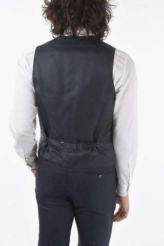 silk and wool CERIMONIA ACADEMY center vent 3 piece waistcoat suit