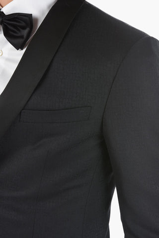 abito tre pezzi con gilet CERIMONIA ACADEMY in lana vergine con collo sciallato
