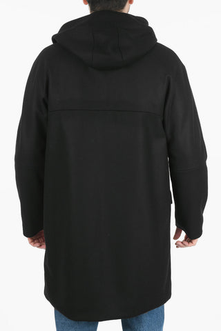 Virgin Wool Hooded Reversible Coat