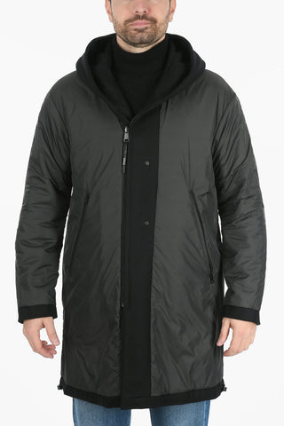 Virgin Wool Hooded Reversible Coat