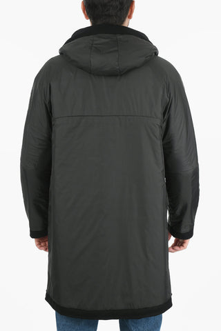 Virgin Wool Hooded Reversible Coat