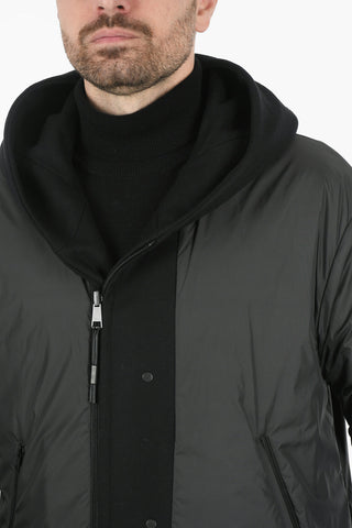 Virgin Wool Hooded Reversible Coat