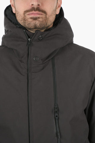 Cappotto Imbottito con Cappuccio Con Chiusura Nascosta