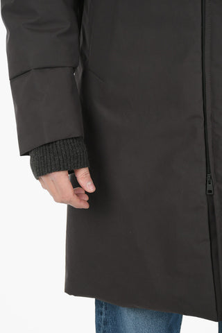 Cappotto Imbottito con Cappuccio Con Chiusura Nascosta