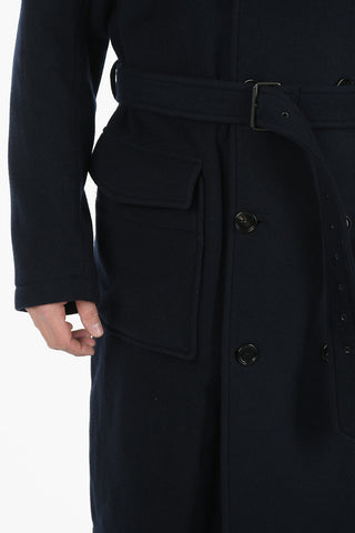 Virgin Wool Double Breasted Coat