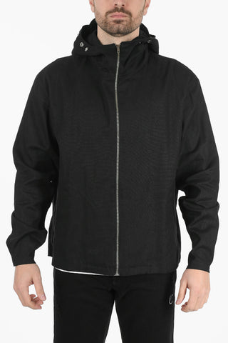 Hemp Blend Hooded UNISEX Jacket ER OKI with Zip Fastener 