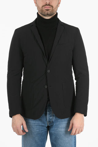 Single Breasted Blazer With Quilted Lining And Patch Pockets