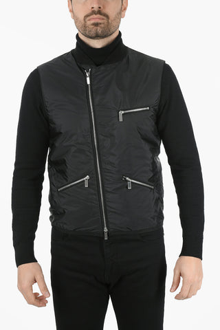 Sleeveless Bomber With Zipped Pockets