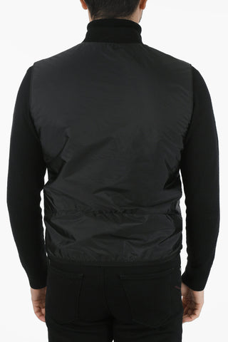 Sleeveless Bomber With Zipped Pockets