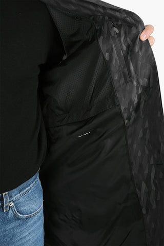 Printed Single Breasted Coat With Hidden Buttons