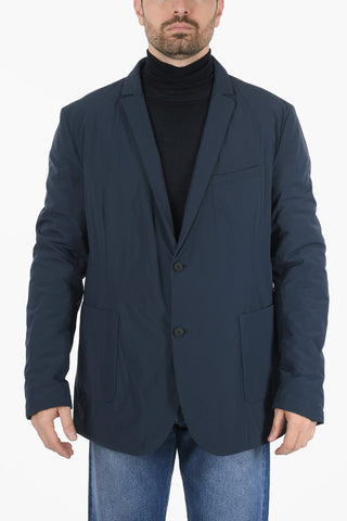 Single Breasted Blazer With Quilted Lining And Patch Pockets