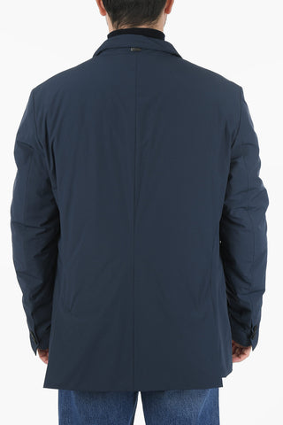 Single Breasted Blazer With Quilted Lining And Patch Pockets