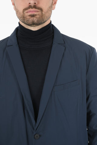 Single Breasted Blazer With Quilted Lining And Patch Pockets