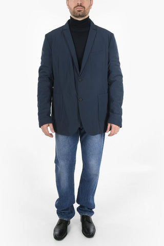 Single Breasted Blazer With Quilted Lining And Patch Pockets