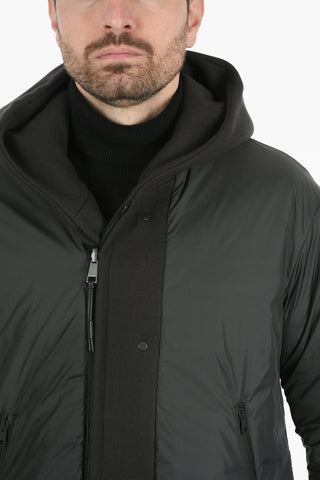 Virgin Wool Single Breasted Hooded Coat