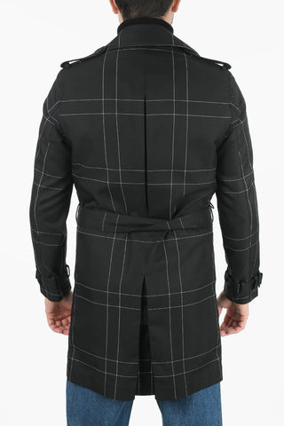 Checked Double Breasted Coat