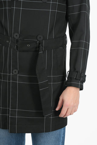Checked Double Breasted Coat