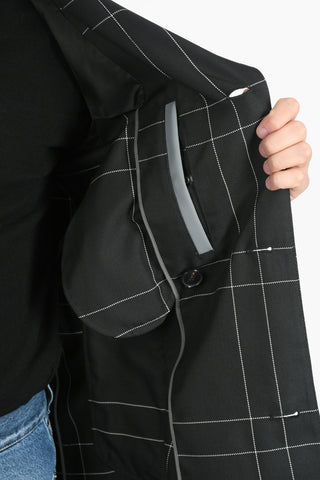 Checked Double Breasted Coat