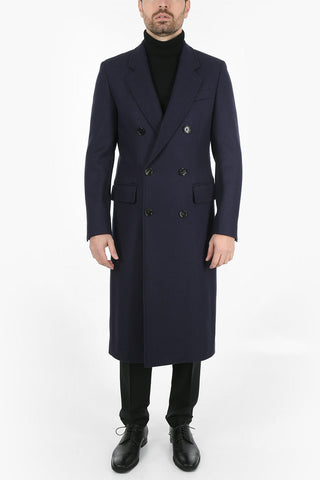 Virgin Wool and Cashmere Double Breasted Coat