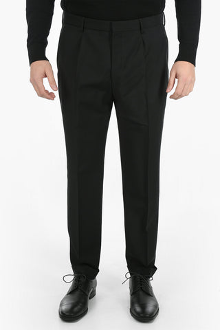 Virgin Wool Pleated Pants