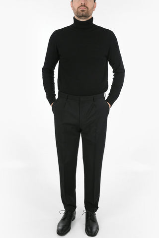 Virgin Wool Pleated Pants