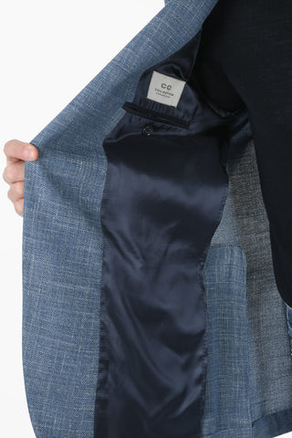 CC COLLECTION Flax Virgin Wool REFINED Blazer with Notch Lapel
