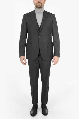 Single Breasted Lined RIGHT 2 Buttons Suit WIth Flap Pockets