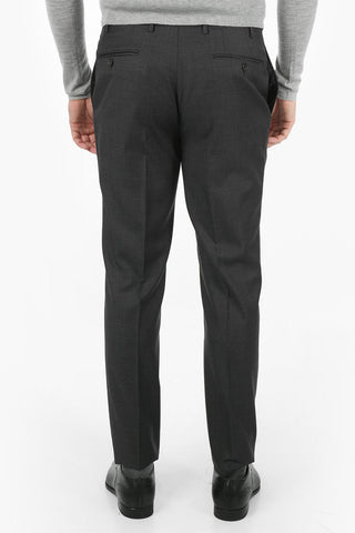 Single Breasted Lined RIGHT 2 Buttons Suit WIth Flap Pockets