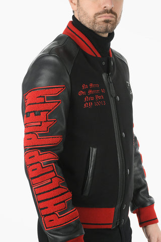 Bomber MM Skull In pelle Ricamato