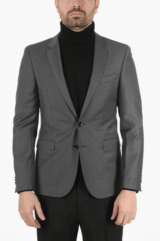 Virgin Wool Lined Single Breasted Blazer