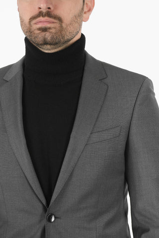 Virgin Wool Lined Single Breasted Blazer