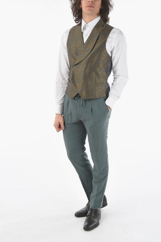 CC COLLECTION Patterned CERIM. RESET Waistcoat with Hidden Closure