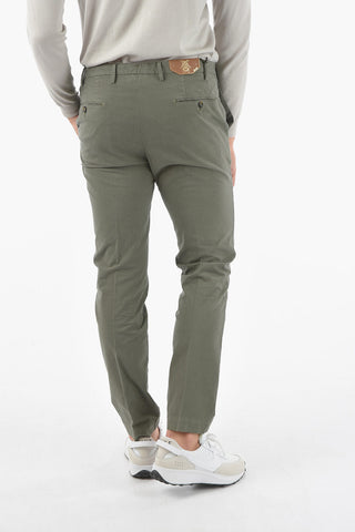 CC COLLECTION Micro Houndstooth Stretch Cotton Chino Pants