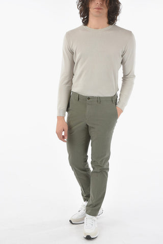 CC COLLECTION Micro Houndstooth Stretch Cotton Chino Pants